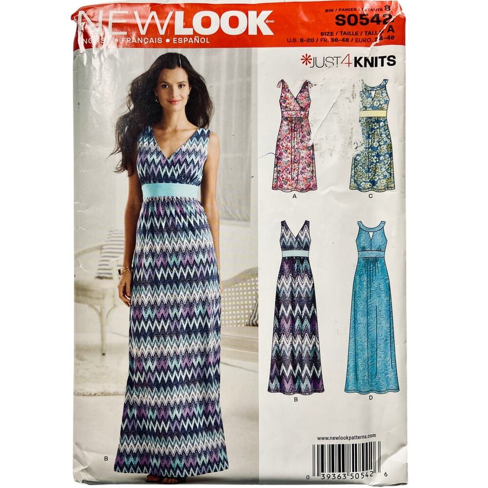 New Look S0542 Sewing Pattern by Simplicity Misses' Dress Size 8-20 Uncut